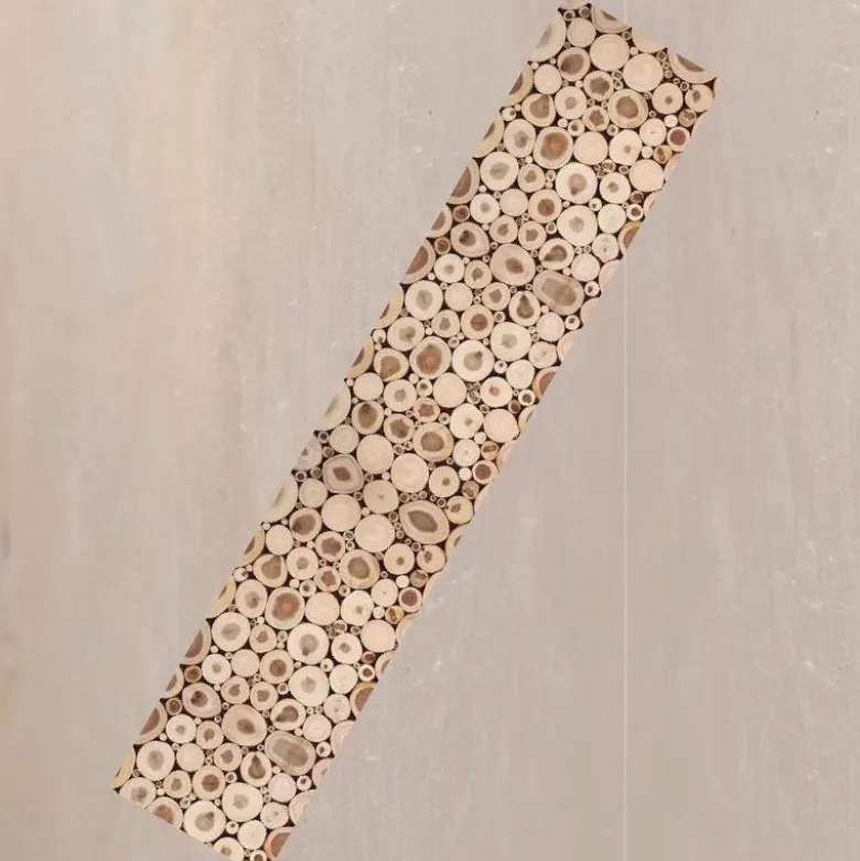 Teak Wood Sliced Table Runner
