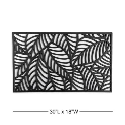 Tropical Leaf Rubber Doormat