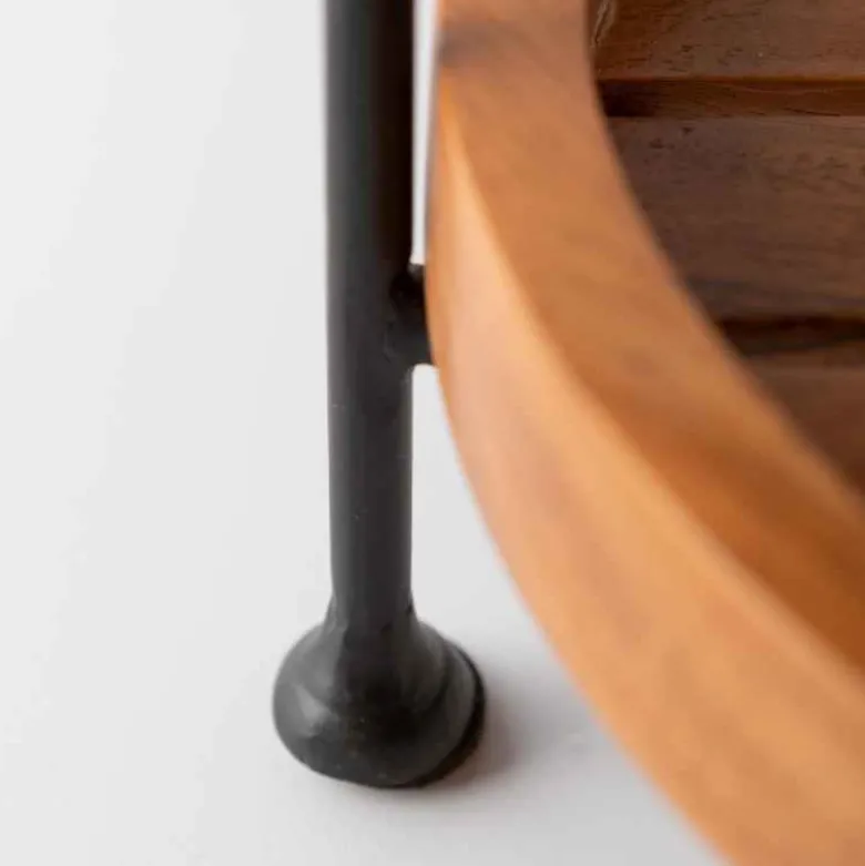 Two-Tiered Acacia Wood Server