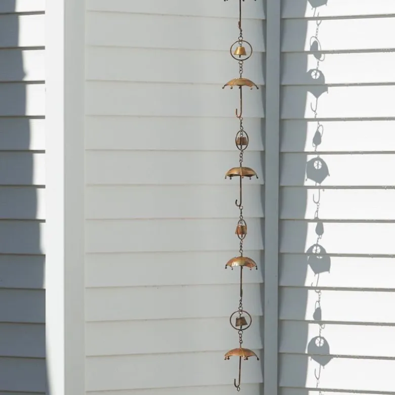 Umbrella and Bell Rain Chain