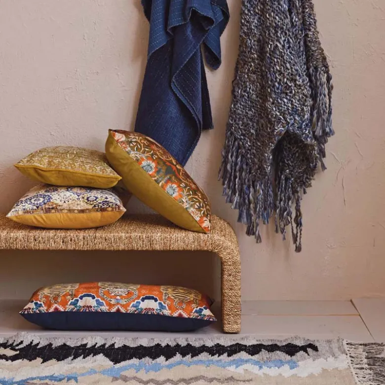 Velvet Tibetan Tiger Lumbar Pillow