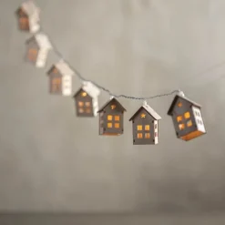 Wooden House LED String Lights, 53