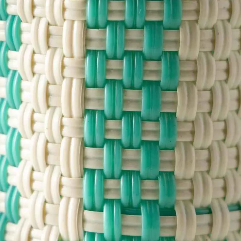 Woven Recycled Plastic Wine Tote - Turquoise Checks