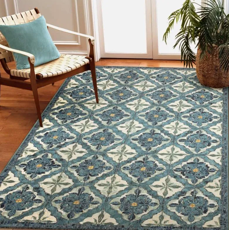 3' x 5' Madrid Indoor/Outdoor Rug (blue)