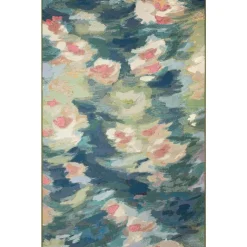 3' x 5' Watercolor Pond Indoor/Outdoor Rug (marina)