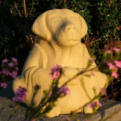 Zen Meditating Dog Sculpture (Large) - Antique