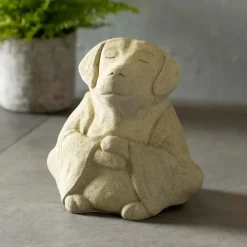 Zen Meditating Dog Sculpture (Medium) - Sedona